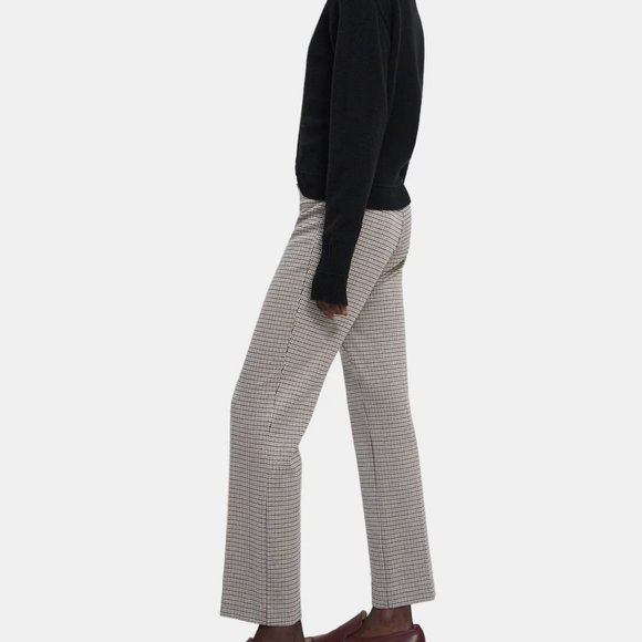 THEORY St Jean Houndstooth Slim-cut Trousers In Multi - Picture 2 of 3